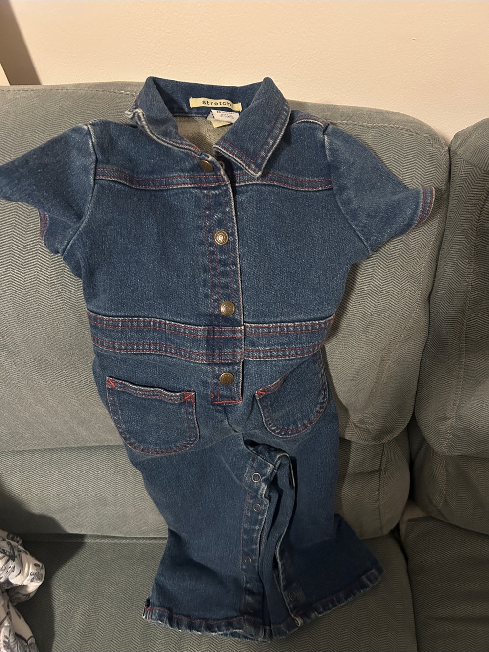 Baby GAP Stretch Denim Jacket in Dark Blue